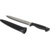 imageFarberware Edgekeeper 8Inch Slicing Knife with SelfSharpening Blade Cover High CarbonStainless Steel Kitchen Knife with Ergonomic Handle RazorSharp Knife BlackBlackGray