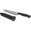 imageFarberware Edgekeeper 8Inch Slicing Knife with SelfSharpening Blade Cover High CarbonStainless Steel Kitchen Knife with Ergonomic Handle RazorSharp Knife BlackBlackGray