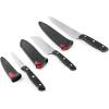 imageFarberware Edgekeeper SelfSharpening Triple Riveted Santoku Knife Set 4Piece BlackChef Knife Set