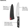imageFarberware Edgekeeper SelfSharpening Triple Riveted Santoku Knife Set 4Piece BlackChef Knife Set