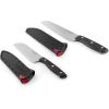 imageFarberware Edgekeeper SelfSharpening Triple Riveted Santoku Knife Set 4Piece BlackSantoku Knife Set