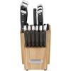 imageFarberware Edgekeeper Triple Riveted Knife Block Set with Built in Sharpener 14Piece WhiteBlack