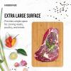imageFarberware ExtraLarge Wood Cutting Board Reversible Chopping Board for Kitchen Meal Prep and Serving Charcuterie Board 1417Inch x 2008Inch Bamboo