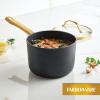 imageFarberware Forged Induction Ceramic Nonstick Cookware Stockpot with Lid Dishwasher Safe Suitable for All Stovetops 6 Quart Soup Pot Stockpot  Black and GoldBlack and Gold