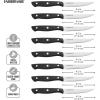 imageFarberware FullTang TripleRiveted 8Piece Steak Knife Set HighCarbon Stainless Steel RazorSharp Knives with Ergonomic Handle Kitchen Knives Set of 8 BlackBlack