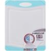 imageFarberware Nonslip Poly Cutting Board 8x10Inch Gray and WhiteAqua and White
