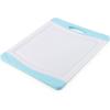 imageFarberware Nonslip Poly Cutting Board 8x10Inch Gray and WhiteAqua and White