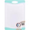 imageFarberware Nonslip Poly Cutting Board 8x10Inch Gray and WhiteAqua and White