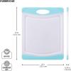 imageFarberware Nonslip Poly Cutting Board 8x10Inch Gray and WhiteAqua and White
