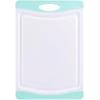 imageFarberware Nonslip Poly Cutting Board 8x10Inch Gray and WhiteAqua and White