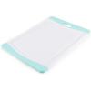 imageFarberware Nonslip Poly Cutting Board 8x10Inch Gray and WhiteAqua and White