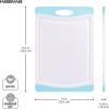 imageFarberware Nonslip Poly Cutting Board 8x10Inch Gray and WhiteAqua and White