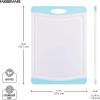 imageFarberware Nonslip Poly Cutting Board 8x10Inch Gray and WhiteAqua and White