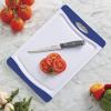 imageFarberware Nonslip Poly Cutting Board 8x10Inch Gray and WhiteBlue and White
