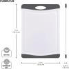 imageFarberware Nonslip Poly Cutting Board 8x10Inch Gray and WhiteGray and White