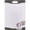 imageFarberware Nonslip Poly Cutting Board 8x10Inch Gray and WhiteGray and White