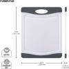 imageFarberware Nonslip Poly Cutting Board 8x10Inch Gray and WhiteGray and White