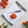 imageFarberware Nonslip Poly Cutting Board 8x10Inch Gray and WhiteGray and White