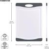 imageFarberware Nonslip Poly Cutting Board 8x10Inch Gray and WhiteGray and White
