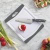 imageFarberware Nonslip Poly Cutting Board 8x10Inch Gray and WhiteGray and White