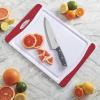 imageFarberware Nonslip Poly Cutting Board 8x10Inch Gray and WhiteRedWhite