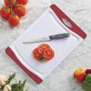 imageFarberware Nonslip Poly Cutting Board 8x10Inch Gray and WhiteRedWhite