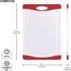 imageFarberware Nonslip Poly Cutting Board 8x10Inch Gray and WhiteRedWhite