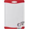 imageFarberware Nonslip Poly Cutting Board 8x10Inch Gray and WhiteRedWhite