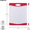 imageFarberware Nonslip Poly Cutting Board 8x10Inch Gray and WhiteRedWhite