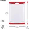 imageFarberware Nonslip Poly Cutting Board 8x10Inch Gray and WhiteRedWhite