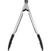 imageFarberware Pro 5282803 Steel Head One Hand Lock Tong 12Inch BlackSilicone Tip Tongs  11Inch