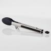 imageFarberware Pro 5282803 Steel Head One Hand Lock Tong 12Inch BlackSilicone Tip Tongs  12inch