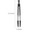 imageFarberware Pro 5282803 Steel Head One Hand Lock Tong 12Inch BlackTipUp Tongs  Black