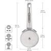 imageFarberware Professional Stainless Steel Soft Handle Comfort Grip Pizza Wheel for Cutting Pizza Desserts and More Dishwasher Safe Hanging Hole for Easy Storage 85Inch GrayPizza Wheel