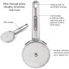 imageFarberware Professional Stainless Steel Soft Handle Comfort Grip Pizza Wheel for Cutting Pizza Desserts and More Dishwasher Safe Hanging Hole for Easy Storage 85Inch GrayPizza Wheel
