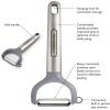 imageFarberware Professional Stainless Steel Soft Handle Comfort Grip Pizza Wheel for Cutting Pizza Desserts and More Dishwasher Safe Hanging Hole for Easy Storage 85Inch GrayY Peeler