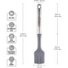 imageFarberware Professional Stainless Steel Soft Slotted Spoon 1358Inch GrayBasting Brush