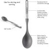 imageFarberware Professional Stainless Steel Soft Slotted Spoon 1358Inch GrayBasting Spoon