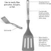 imageFarberware Professional Stainless Steel Soft Slotted Spoon 1358Inch GraySlotted Turner