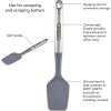 imageFarberware Professional Stainless Steel Soft Slotted Spoon 1358Inch GraySpoon Spatula