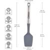 imageFarberware Professional Stainless Steel Soft Slotted Spoon 1358Inch GraySpoon Spatula