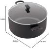 imageFarberware Promotional Cookware Aluminum Nonstick Covered Stockpot 105Quart Champagne SilverBlack