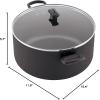 imageFarberware Promotional Cookware Aluminum Nonstick Covered Stockpot 105Quart Champagne SilverBlack