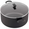 imageFarberware Promotional Cookware Aluminum Nonstick Covered Stockpot 105Quart Champagne SilverBlack