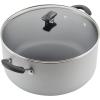 imageFarberware Promotional Cookware Aluminum Nonstick Covered Stockpot 105Quart Champagne SilverSilver