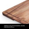 imageFarberware Rubberwood Cutting Board Set with Juice Grooved and Finger Grips 3PieceAcacia
