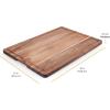 imageFarberware Rubberwood Cutting Board Set with Juice Grooved and Finger Grips 3PieceAcacia