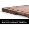 imageFarberware Rubberwood Cutting Board Set with Juice Grooved and Finger Grips 3PieceAcacia