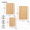 imageFarberware Rubberwood Cutting Board Set with Juice Grooved and Finger Grips 3PieceBamboo
