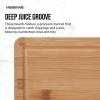 imageFarberware Rubberwood Cutting Board Set with Juice Grooved and Finger Grips 3PieceBamboo